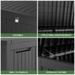 FIROMO 230 Gal. Waterproof Outdoor Resin Storage Deck Box, Large Lockable Capacity, Versatile Deck Storage Bench