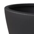 Leisuremod Dahlia Modern 21.5 in. Black Fiberstone and Clay Tapered Round Planter for Indoor and Outdoor
