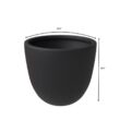 Leisuremod Dahlia Modern 21.5 in. Black Fiberstone and Clay Tapered Round Planter for Indoor and Outdoor