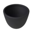 Leisuremod Dahlia Modern 21.5 in. Black Fiberstone and Clay Tapered Round Planter for Indoor and Outdoor