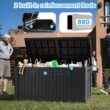 OUPES 180 gal. Black Resin Outdoor Storage Deck Box