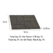 Vigoro 16 in. x 16 in. x 3/4 in. Black/Tan Blended Dual-Sided Rubber Paver (60-Pack)