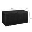 Tozey 100 Gal. Waterproof Black Large Resin Deck Box Outdoor Lockable
