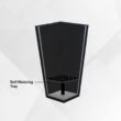 XBRAND 30 in. Tall Modern Square Planter, Tapered Floor Planter for Indoor and Outdoor, Patio Decor, Set of 2, Black