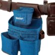 BUCKET BOSS 2-Bag Hybrid Suspension Rig Work Tool Belt with Suspenders in Blue