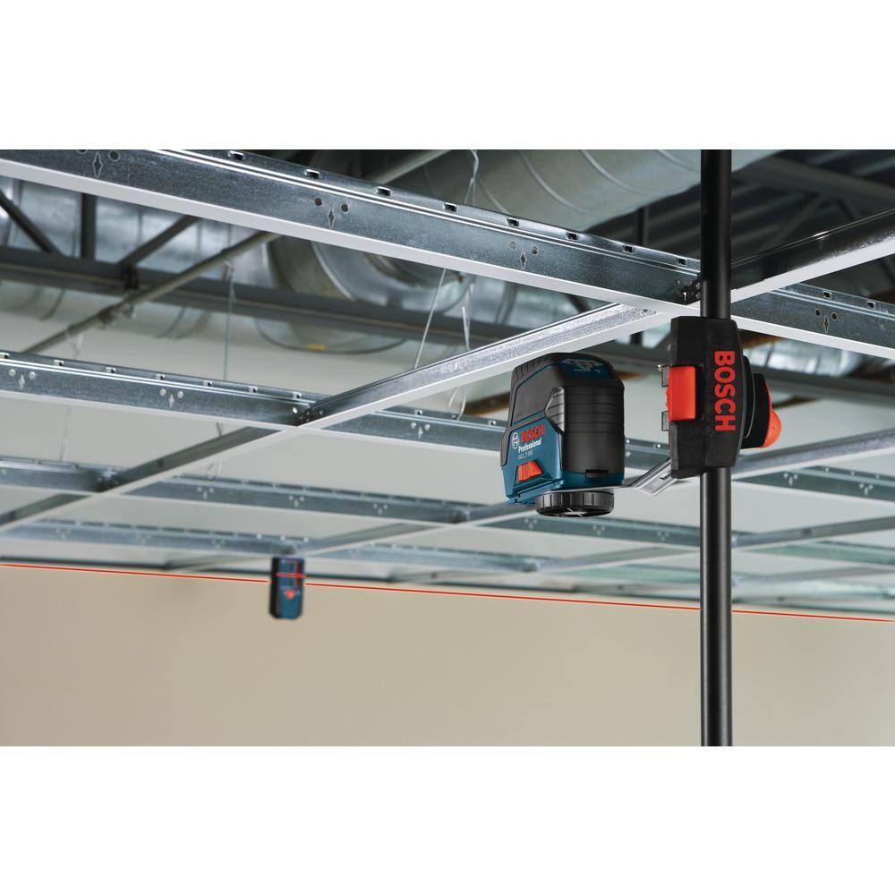 Bosch 65 ft. Cross Line Laser Level with Plumb Points Self Leveling includes Hard Carrying Case and Precision Mount Bosch 65 ft. Cross Line Laser Level with Plumb Points Self Leveling includes Hard Carrying Case and Precision Mount - Image 8
