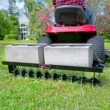 Brinly-Hardy 40 in. Tow-Behind Spike Aerator with with 3D Steel Tines for Lawn Tractors and Zero-Turn Mowers