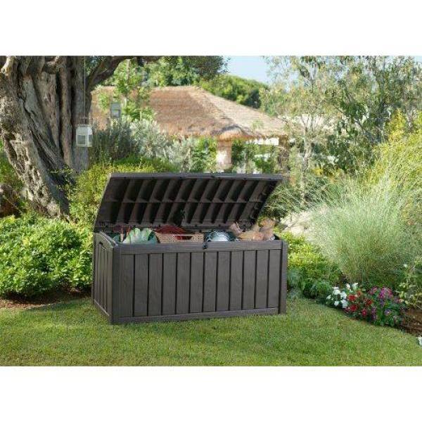 Keter Glenwood 101 Gal. Durable Resin Plastic Deck Box Outdoor Storage For Patio Lawn and Garden, Brown Keter Glenwood 101 Gal. Durable Resin Plastic Deck Box Outdoor Storage For Patio Lawn and Garden, Brown - Image 7
