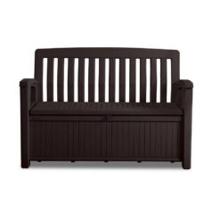 Keter Patio 60 Gal. Brown Resin Outdoor Storage Bench