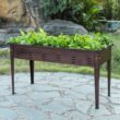 LuxenHome 39.5 in. Metal Rectangular Raised Garden Planter