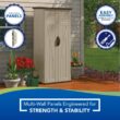 Suncast 2 ft. 8.25 in. X 2 ft. 1.5 in X 6 ft. Resin Vertical Storage Shed