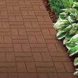 Vigoro 16 in. x 16 in. x 3/4 in. Brown Dual-Sided Rubber Paver (60-Pack)