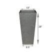 Arcadia Garden Products Contempo Tall Square 13 in. x 13 in. x 28 in. Cement PSW Pot