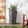 Arcadia Garden Products Contempo Tall Square 13 in. x 13 in. x 28 in. Cement PSW Pot