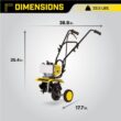 Champion Power Equipment 9.5 in. Portable Gas Garden Tiller Cultivator