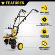Champion Power Equipment 9.5 in. Portable Gas Garden Tiller Cultivator