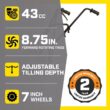 Champion Power Equipment 9.5 in. Portable Gas Garden Tiller Cultivator