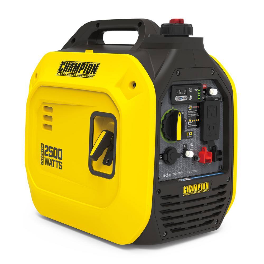 Champion Power Equipment 2500-Watt Recoil Start Gasoline Powered Inverter Generator with CO Shield and Quiet Technology Champion Power Equipment 2500-Watt Recoil Start Gasoline Powered Inverter Generator with CO Shield and Quiet Technology