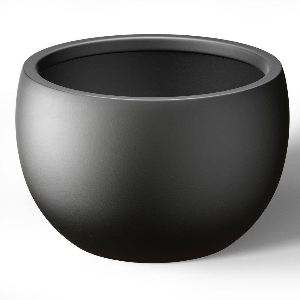 Morrava 19 in. W x 13 in. H Charcoal Black Large Tall Round Concrete Planter / Garden Plant Pot for Indoor and Outdoor Morrava 19 in. W x 13 in. H Charcoal Black Large Tall Round Concrete Planter / Garden Plant Pot for Indoor and Outdoor - Image 7