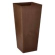 Arcadia Garden Products Contempo Tall Square 13 in. x 13 in. x 28 in. Chocolate PSW Pot