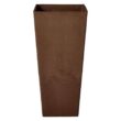 Arcadia Garden Products Contempo Tall Square 13 in. x 13 in. x 28 in. Chocolate PSW Pot