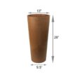 Arcadia Garden Products Contempo Tall Round 13 in. x 28 in. Chocolate Marble PSW Planter