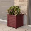 Mayne Lakeland 20 in. Square Self-Watering Cranberry Red Polyethylene Planter