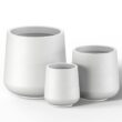Sapcrete 15.5in., 12in., 8.5in. Dia Crisp White Extra Large Tall Round Concrete Plant Pot/Planter for Indoor & Outdoor Set of 3
