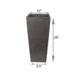 Arcadia Garden Products Contempo Tall Square 13 in. x 13 in. x 28 in. Dark Charcoal PSW Pot