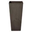 Arcadia Garden Products Contempo Tall Square 13 in. x 13 in. x 28 in. Dark Charcoal PSW Pot