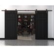 Everbilt 72 in. Dark Oil-Rubbed Bronze Strap Sliding Barn Door Track and Hardware Kit