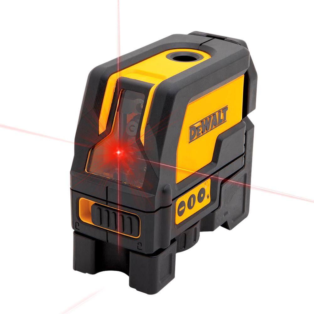 DEWALT 165 ft. Red Self-Leveling Cross-Line and Plumb Spot Laser Level with (3) AAA Batteries & Case DEWALT 165 ft. Red Self-Leveling Cross-Line and Plumb Spot Laser Level with (3) AAA Batteries & Case