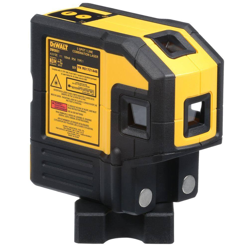 DEWALT 165 ft. Red Self-Leveling 5-Spot & Horizontal Line Laser Level with (3) AA Batteries & Case DEWALT 165 ft. Red Self-Leveling 5-Spot & Horizontal Line Laser Level with (3) AA Batteries & Case - Image 11