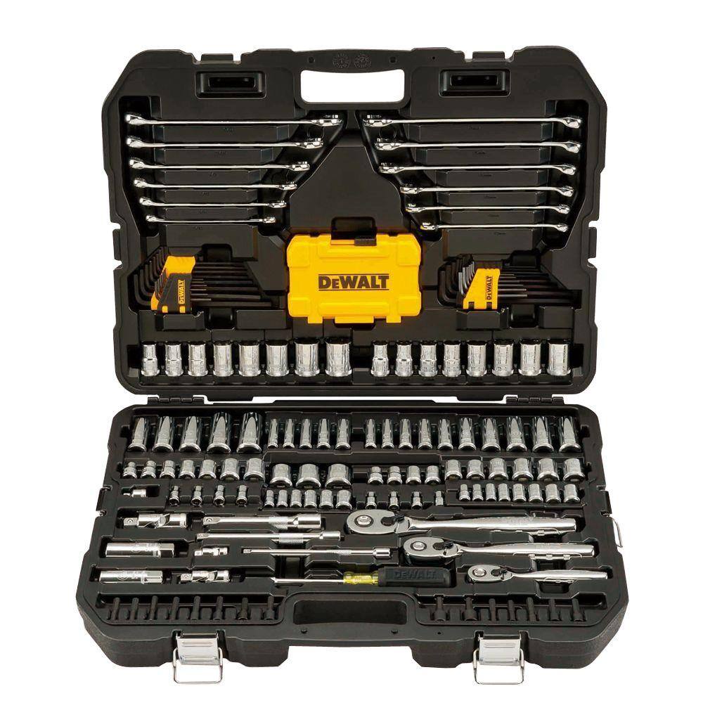 DEWALT 1/4 in., 3/8 in. and ½ in. Drive Polished Chrome Mechanics Tool Set (168-Piece) DEWALT 1/4 in., 3/8 in. and ½ in. Drive Polished Chrome Mechanics Tool Set (168-Piece)