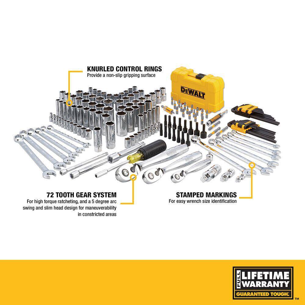 DEWALT 1/4 in., 3/8 in. and ½ in. Drive Polished Chrome Mechanics Tool Set (168-Piece) DEWALT 1/4 in., 3/8 in. and ½ in. Drive Polished Chrome Mechanics Tool Set (168-Piece) - Image 9