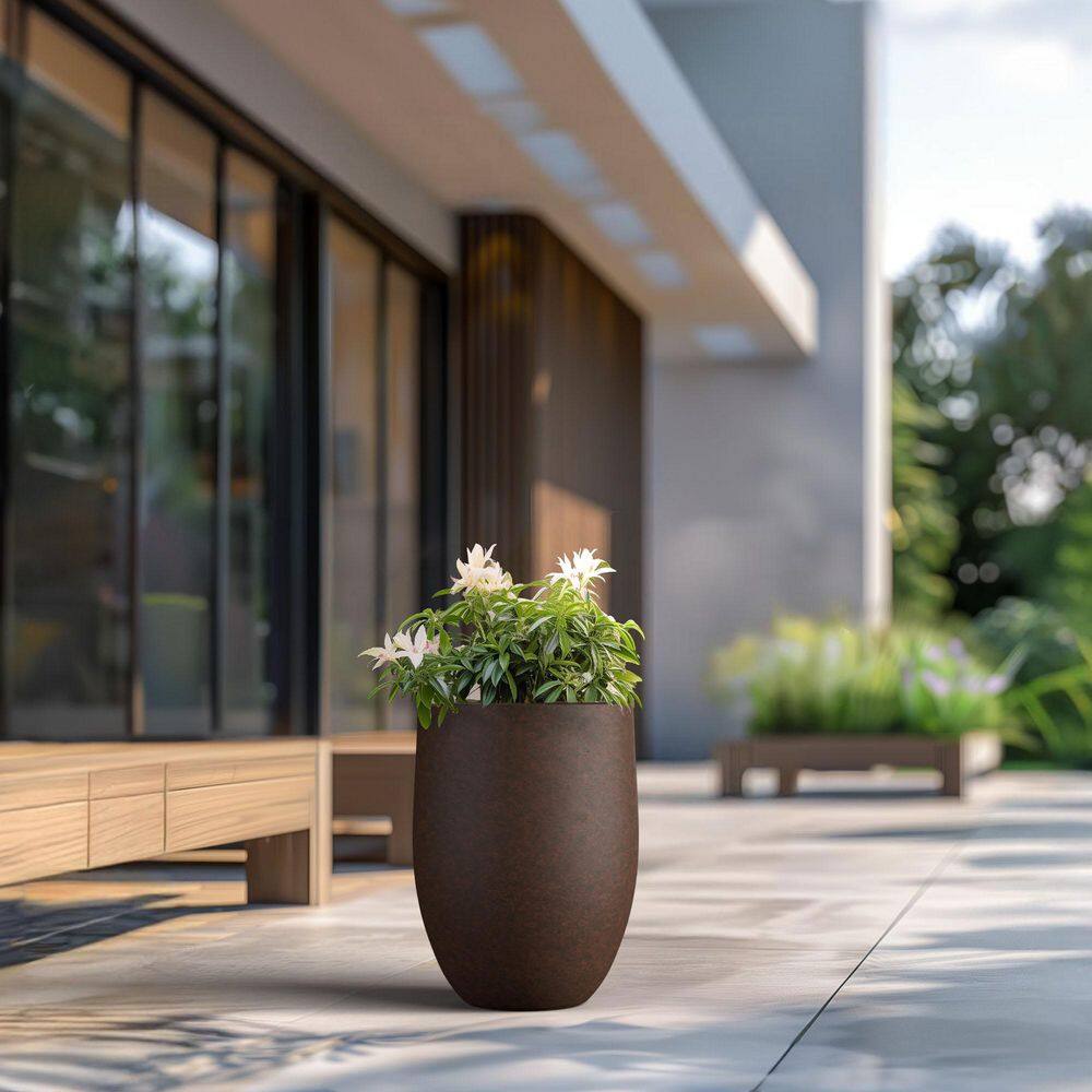 KANTE 32 in. Long Rectangular Pure White Concrete Metal Indoor Outdoor Planter Pot, w/Drainage Hole for Patio, Home and Garden KANTE 32 in. Long Rectangular Pure White Concrete Metal Indoor Outdoor Planter Pot, w/Drainage Hole for Patio, Home and Garden - Image 4