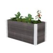 VITA Urbana 39"L x 16"W x 18"H Small Vinyl Parklette Planter, Espresso Brown, VT17512