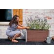 VITA Urbana 39"L x 16"W x 18"H Small Vinyl Parklette Planter, Espresso Brown, VT17512