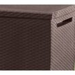 Keter Capri 80 Gal. Brown Durable Resin Plastic Deck Box Outdoor Storage For Patio Lawn and Garden