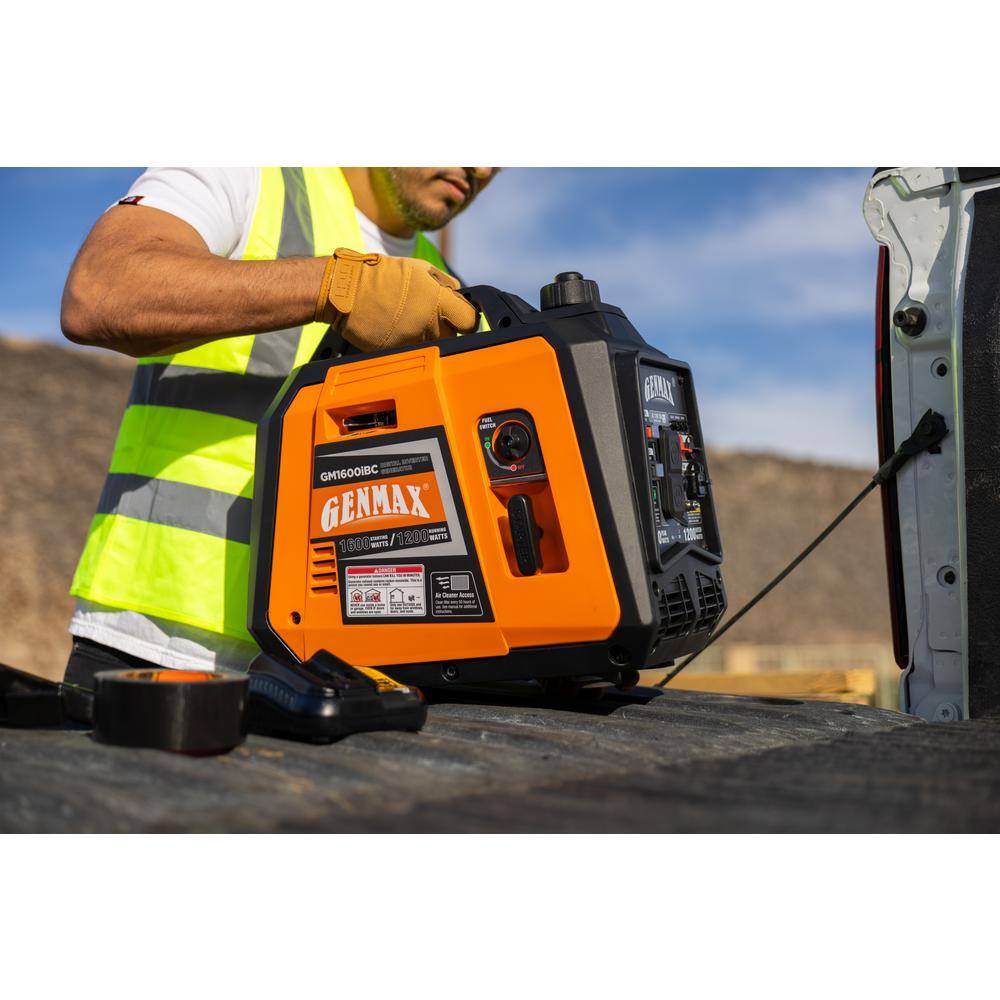 GENMAX 1600-Watt Recoil Start Gasoline Powered Inverter Generator Ultra Light-weight Super Quiet With 57CC OHV Engine GENMAX 1600-Watt Recoil Start Gasoline Powered Inverter Generator Ultra Light-weight Super Quiet With 57CC OHV Engine - Image 3