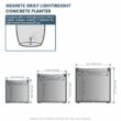 Sapcrete 10in., 13in., 16in. Dia Granite Gray Extra Large Tall Round Concrete Plant Pot / Planter for Indoor & Outdoor Set of 3 Sapcrete 10in., 13in., 16in. Dia Granite Gray Extra Large Tall Round Concrete Plant Pot / Planter for Indoor & Outdoor Set of 3