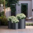 Sapcrete 10in., 13in., 16in. Dia Granite Gray Extra Large Tall Round Concrete Plant Pot / Planter for Indoor & Outdoor Set of 3 Sapcrete 10in., 13in., 16in. Dia Granite Gray Extra Large Tall Round Concrete Plant Pot / Planter for Indoor & Outdoor Set of 3
