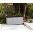 Keter Novel 90 gal. Durable Weatherproof Resin Black and Gray Deck Box Organization and Storage for Outdoor Patio and Lawn Keter Novel 90 gal. Durable Weatherproof Resin Black and Gray Deck Box Organization and Storage for Outdoor Patio and Lawn