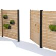 HOFT Gate Frame Kit 71 in. Black Aluminum for Horizontal Boards (hinges and locks sold separately)