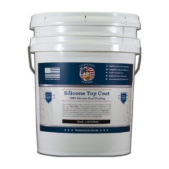 Countryman Coatings 100% Silicone Roof Coating - Adheres to All Surfaces (4.75 Gallon, Black)