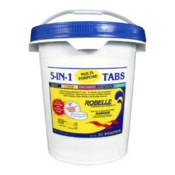 Robelle 35-Pounds Premium 5-In-1 Multi-Purpose Tabs, Chlorine Tablets 3 Inch, Made in USA