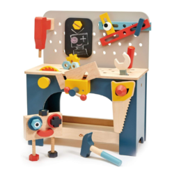 Tender Leaf Toys - Tabletop Tool Bench - Construction Building Play Set for Kids