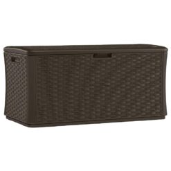 Suncast Java 134 Gal. Plastic Wicker Deck Box