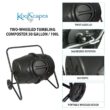 Koolscapes Wheeled Tumbling Composter 50 Gal. (160L) Black Rotating Outdoor Compost Bin with Wheels