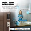 Kwikset HALO Select Touchscreen Wi-Fi and Matter Enabled Smart Lock Deadbolt in Satin Nickel